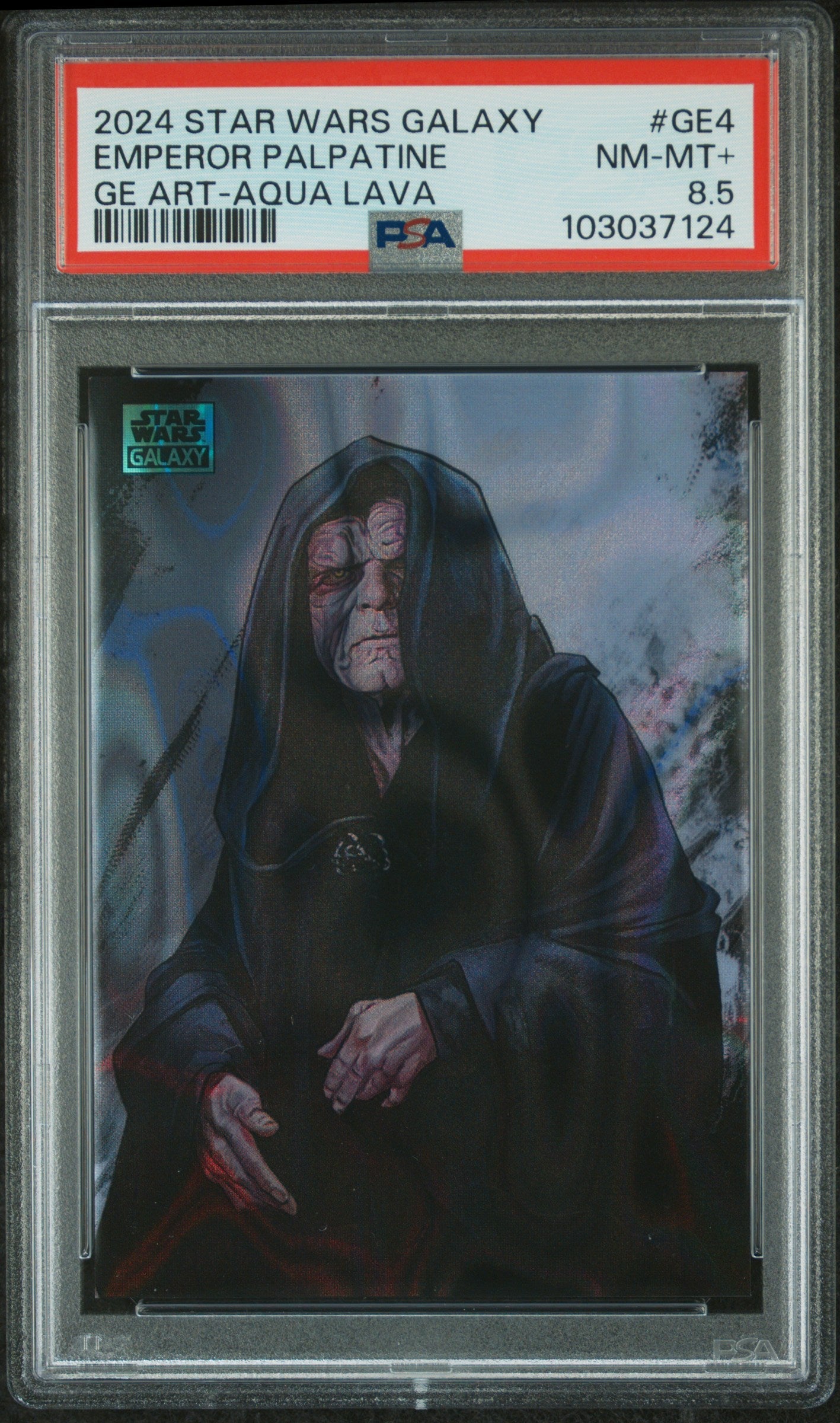 Emperor Palpatine #GE4 GE Art-Aqua Lava 103/175 PSA 8.5 Topps Chrome Star Wars Galaxy Galactic Empire Art 2024、mySite、waistdrama