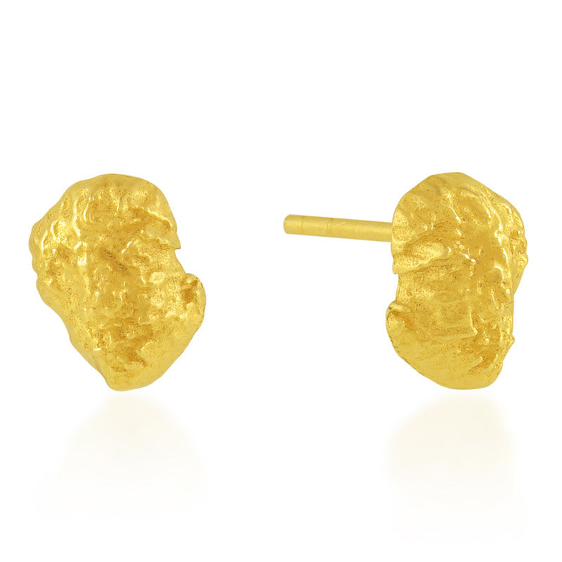 Nugget Stud Earrings | 14K Gold Plated、mySite、camillekostekn