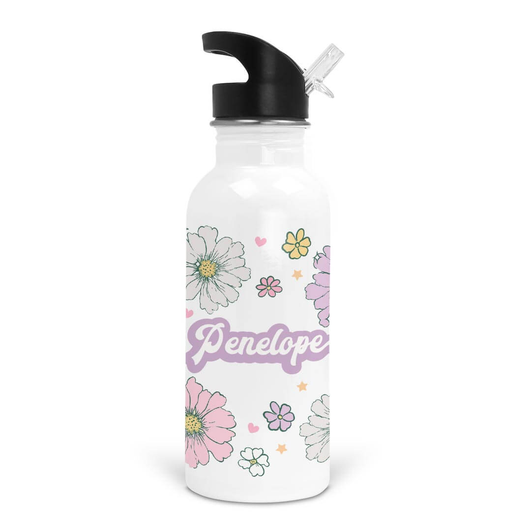  Disco Daisies Personalized Kids Water Bottle、mySite、layawaytickets