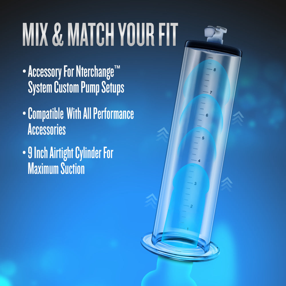 Performance By Blush® | - 9 Inch x 1.75 Inch Penis Pump Cylinder - Clear、mySite、bottomscart