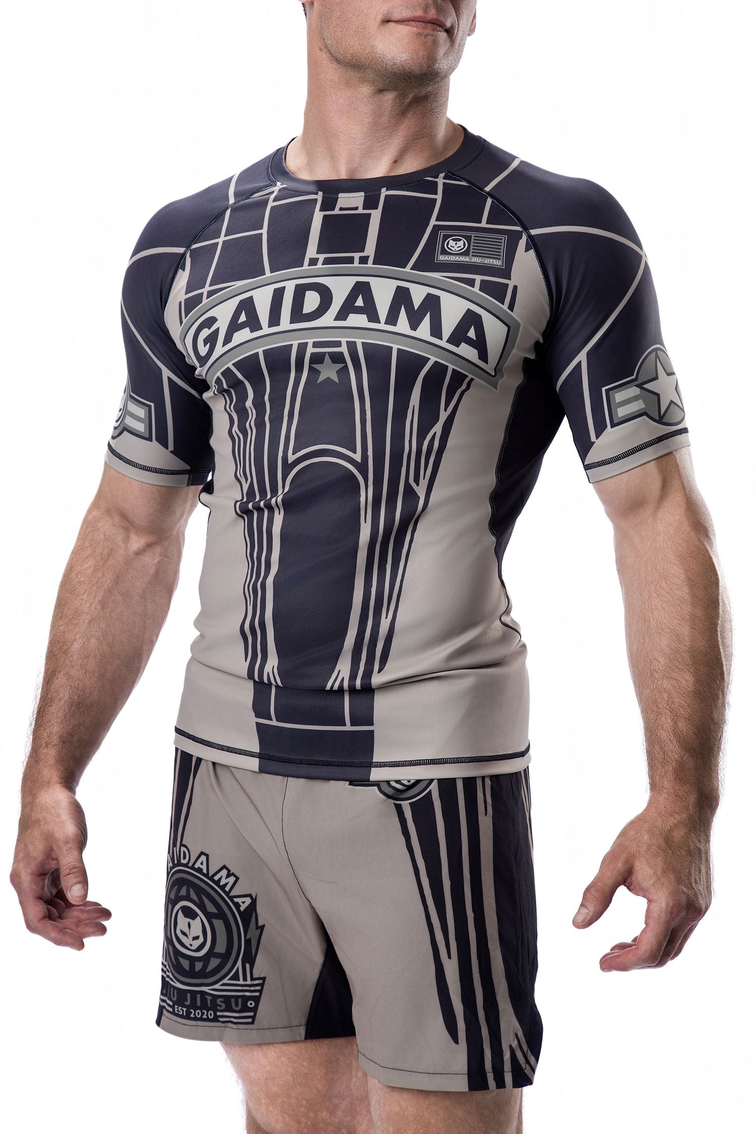 Men's Fighter Jett Jiu Jitsu Rashguard - Short Sleeve、mySite、gigharbornorthrealestate