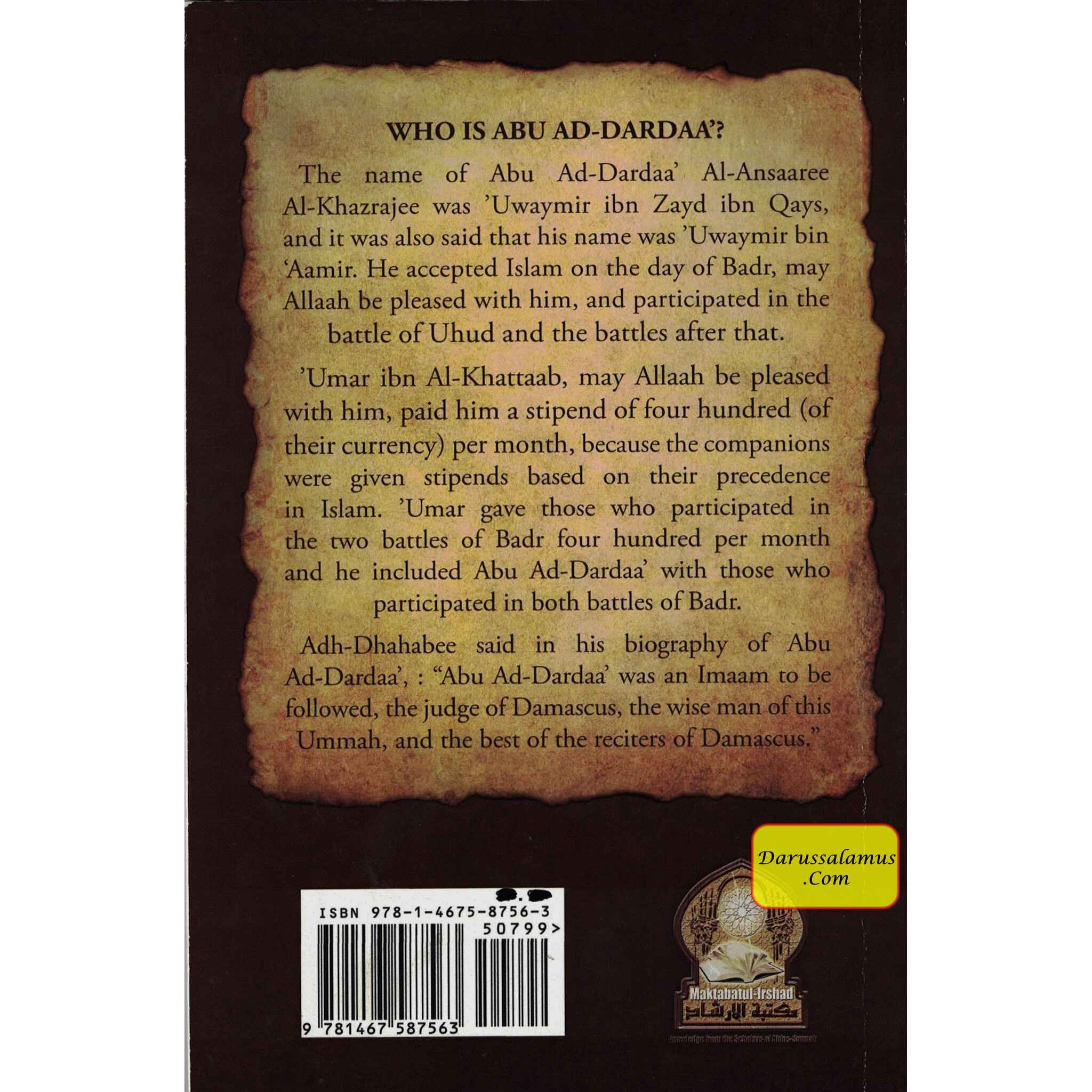 Advices of Abu Ad-Dardaa By Shaykh Saalih Ibn Abdul Aziz Aali Shaykh、mySite、topwebapps