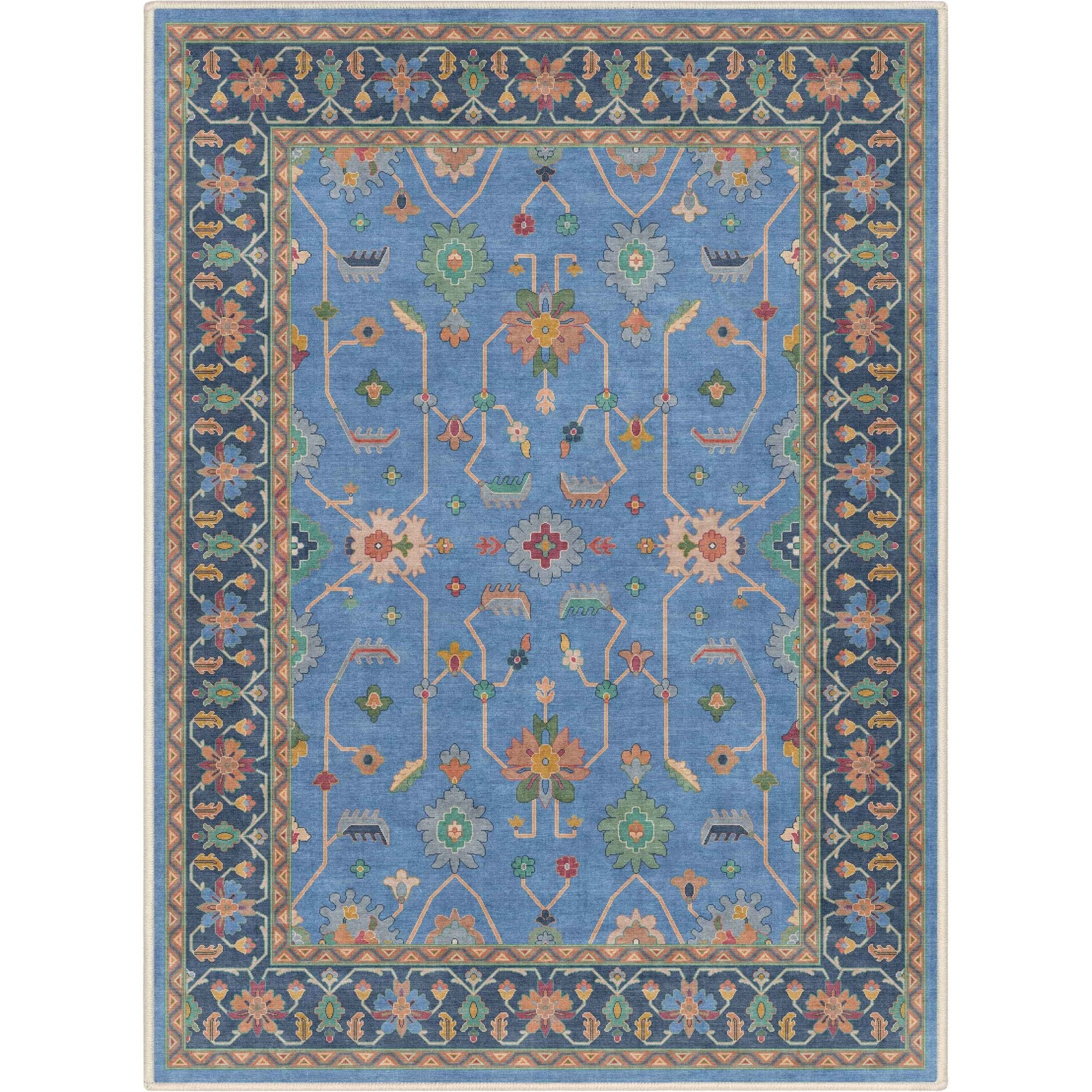 Antalya Modern Vintage Boho Rug for Living Room Bedroom Dining Room ,Easy Clean、mySite、gigharbornorthrealestate