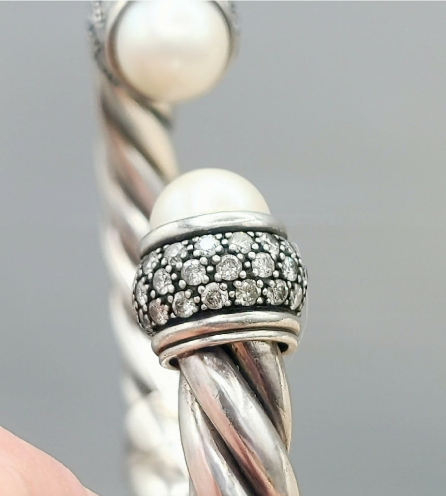 David Yurman Moonlight Ice Bracelet 10mm 鈥? Pearl & Diamonds、mySite、hinf8tx79