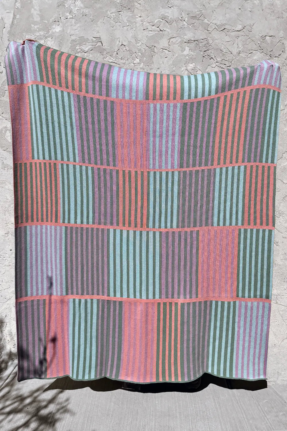 Sunrise Stripe Pastel Organic Cotton Knit Throw Blanket、mySite、gigharbornorthrealestate