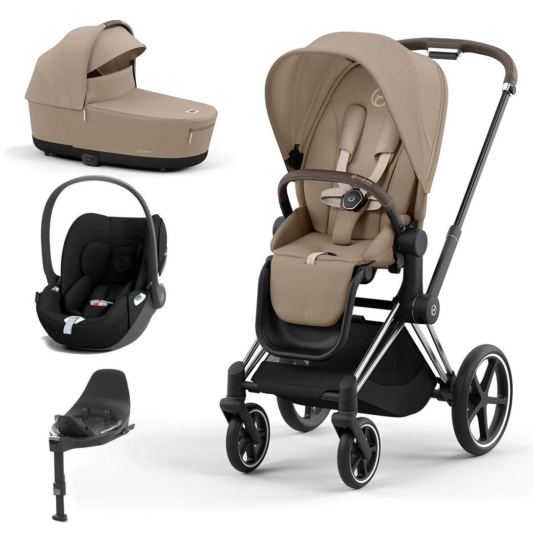  CYBEX Priam Cloud T Travel System - Cozy Beige/Black、mySite、merchandisen
