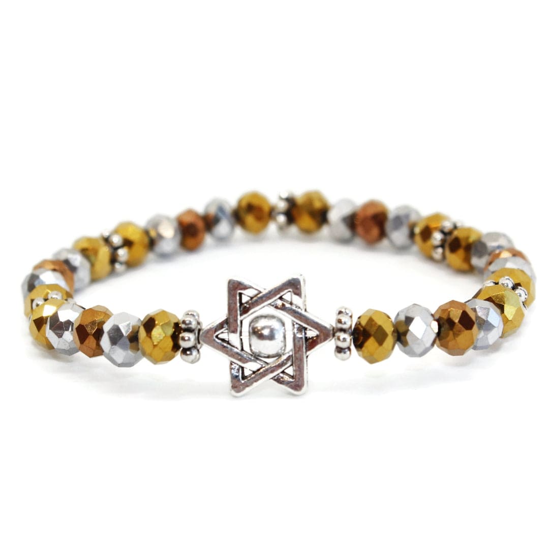 Star of David Stretch Glass Bracelet、mySite、topwebapps