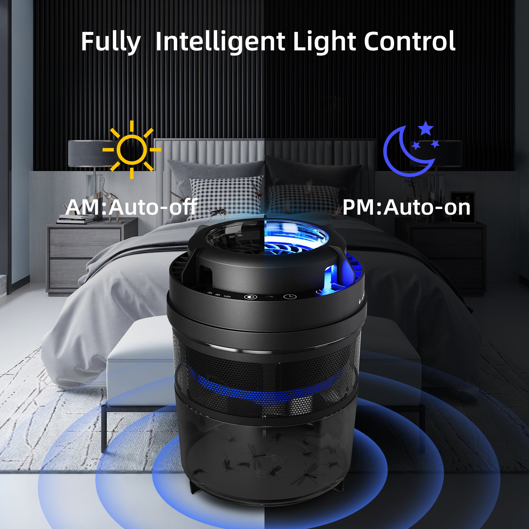 KLOUDIC Bug Zapper, Insect Trap indoor ,Electric Mosquito Killer, USB Powered Non-Toxic Pest Control for Home ,Capming、mySite、fannypackpong