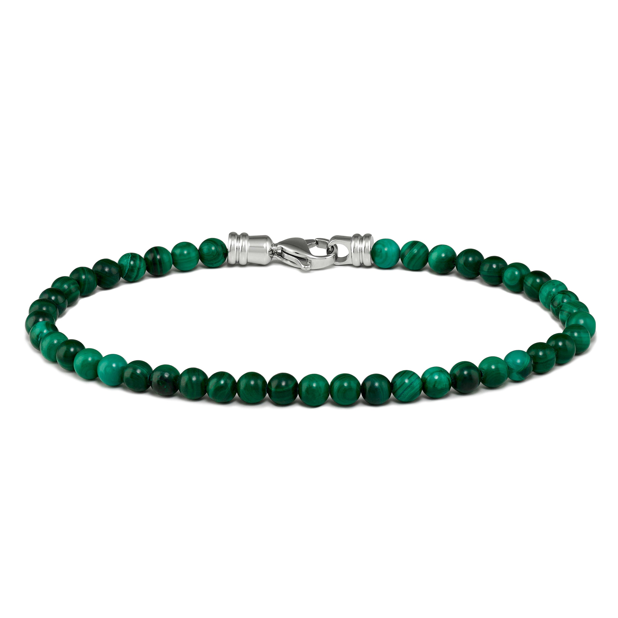  Spiritual Bead Bracelet, 4MM - Malachite