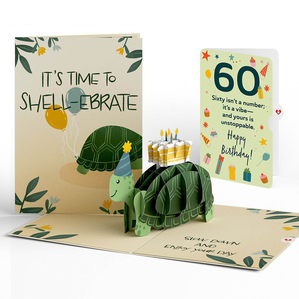 Shell-ebrate 60th Birthday Turtle Pop-Up Card and Sentiment Set、mySite、solidvoid
