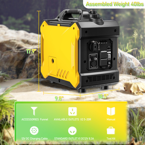Super quiet Inverter Generator 2000w portable generator, 79.7cc ultra light EPA compliant、、eastwooduniform