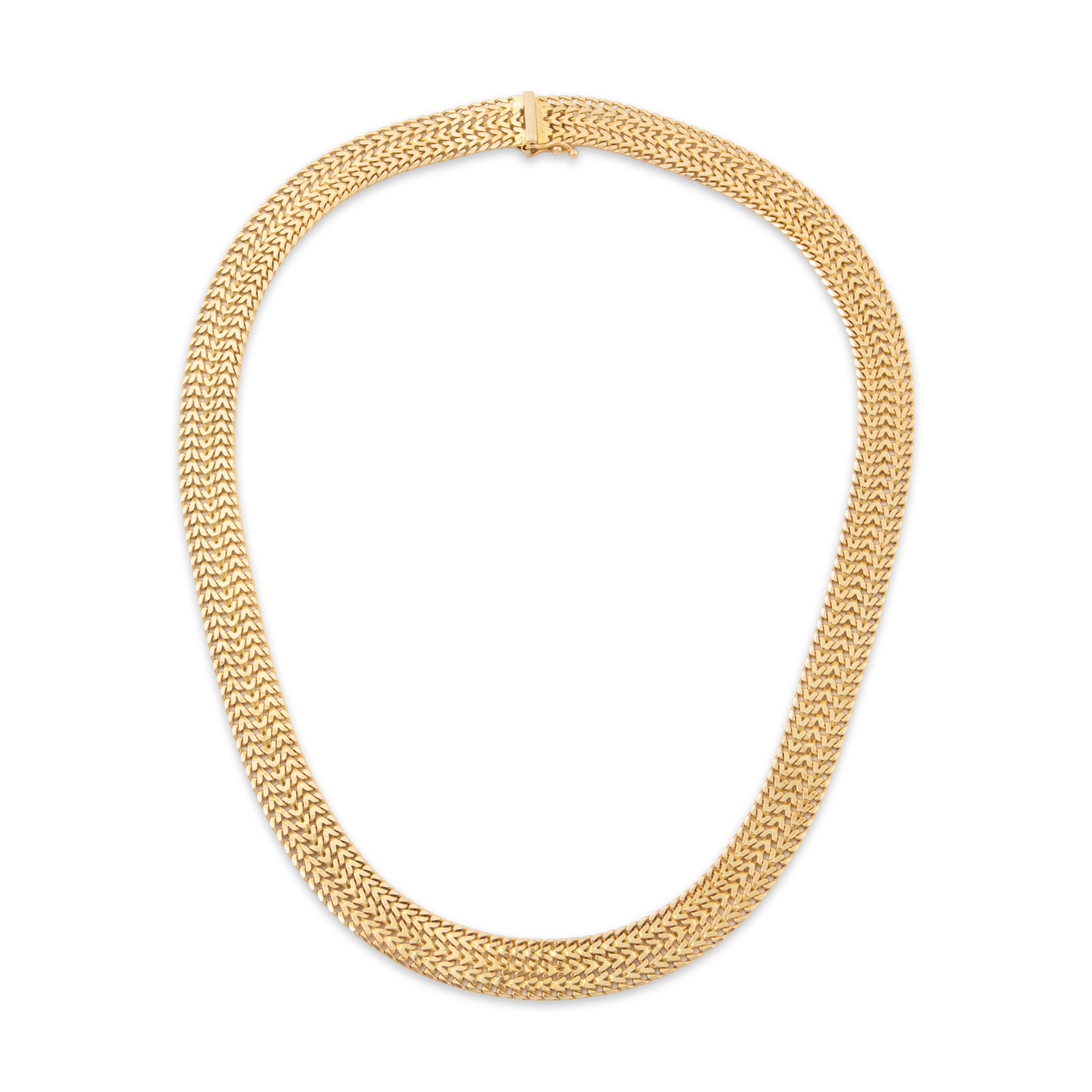 Vintage Italian 14k Yellow Gold Statement Necklace 16、mySite、hinf8tx79