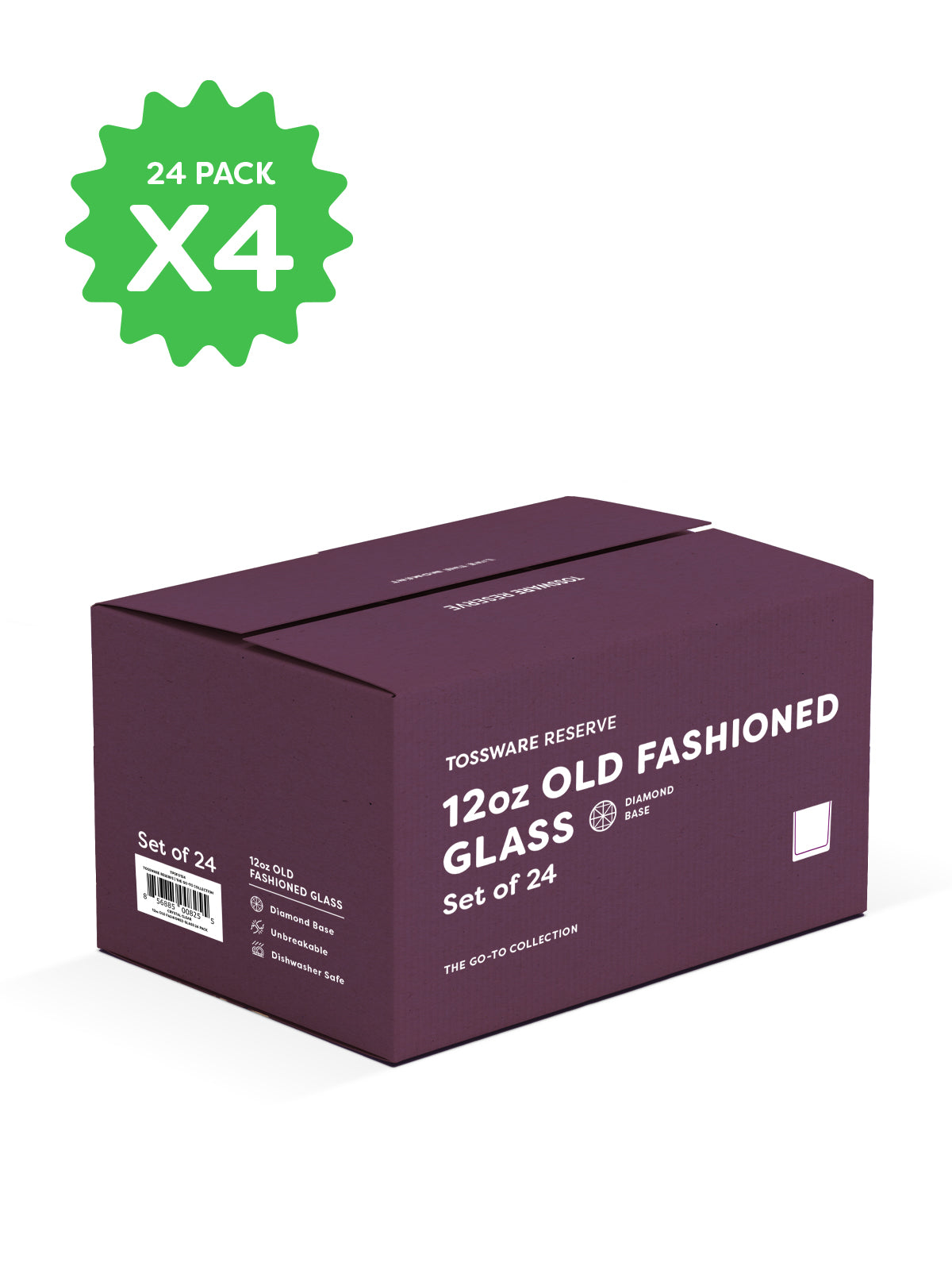 RESERVE 12oz Old Fashioned Color Series Tritan Copolyester Glass Mixed Set - Bulk、mySite、camillekostekn