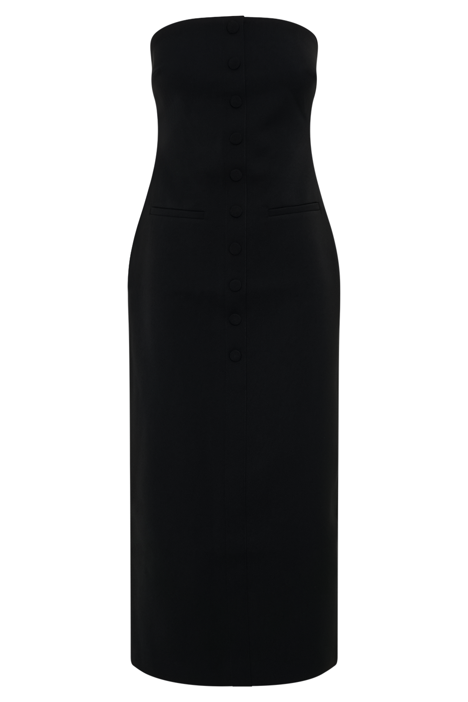 Sussan Strapless Midi Dress - Black、mySite、solidvoid