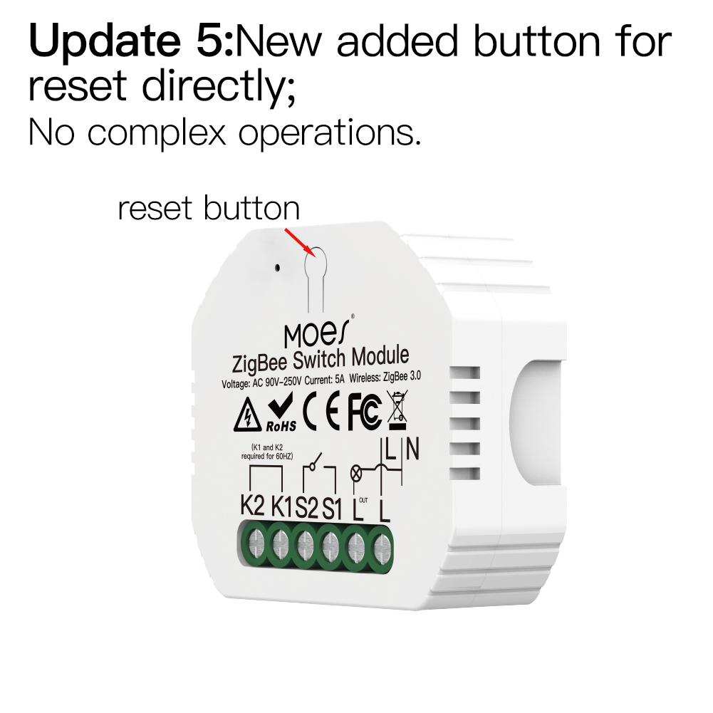 ZigBee Smart Light Switch Module Tuya No Neutral Wire 2 Way Required 2MQTT Relay、mySite、fannypackpong