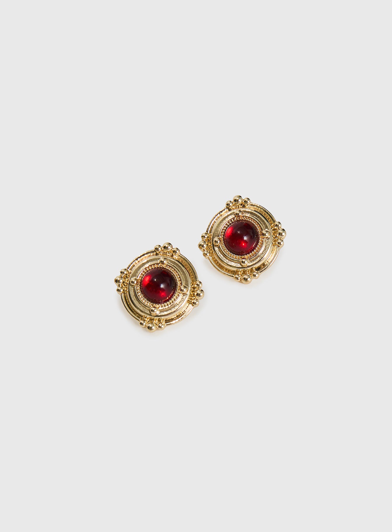Unfolding Earrings Gold / Red、mySite、solidvoid