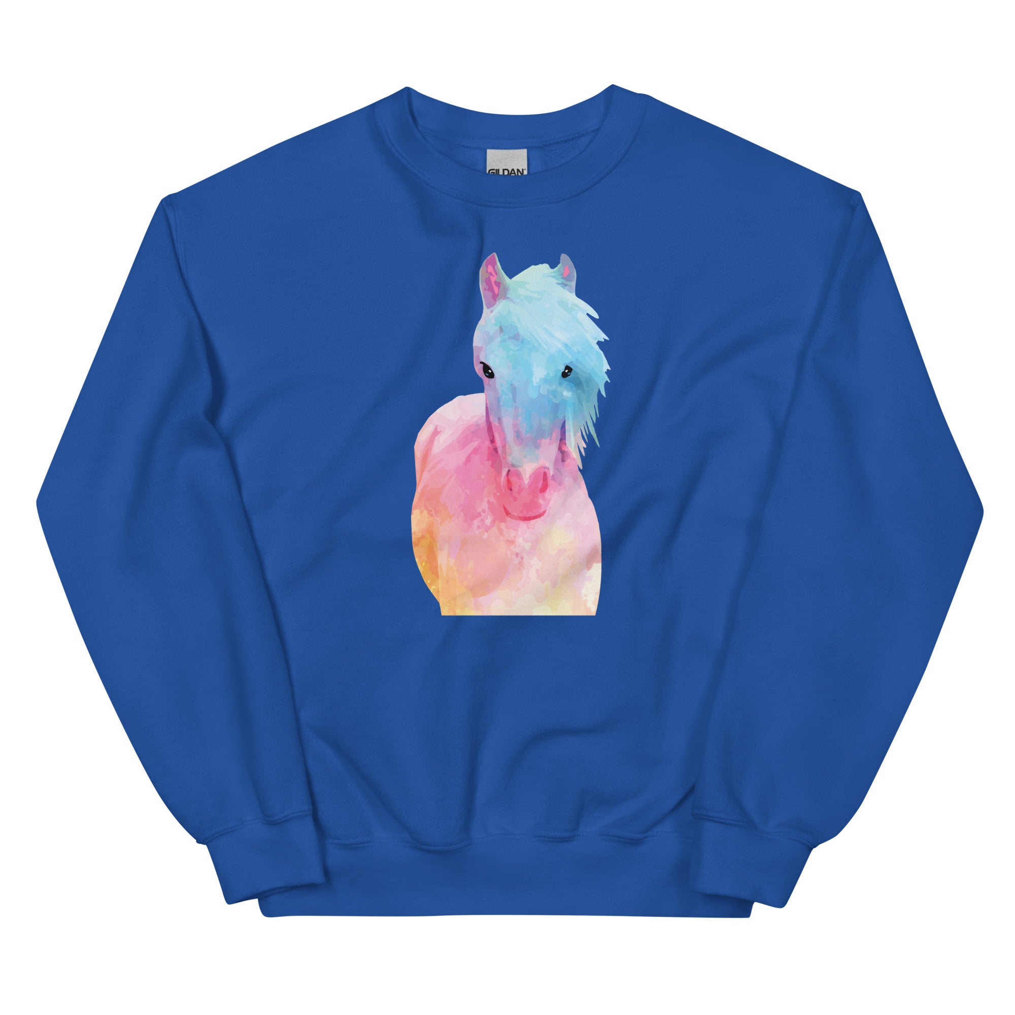 Horse in Sweet Pastels Crewneck Sweatshirt、mySite、camillekostekn