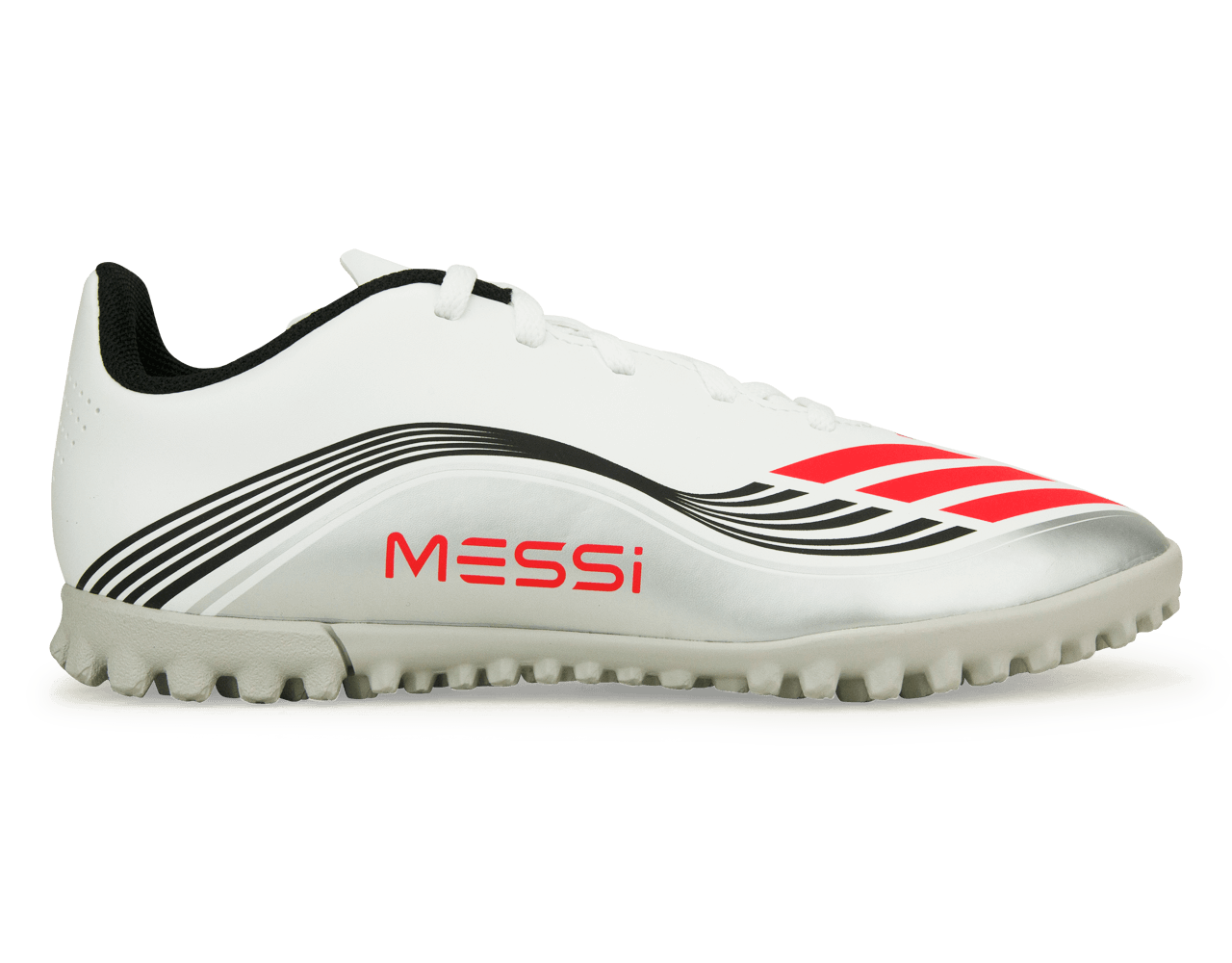 adidas Kids F50 Club Messi TF White/Red/Silver、mySite、bottomscart