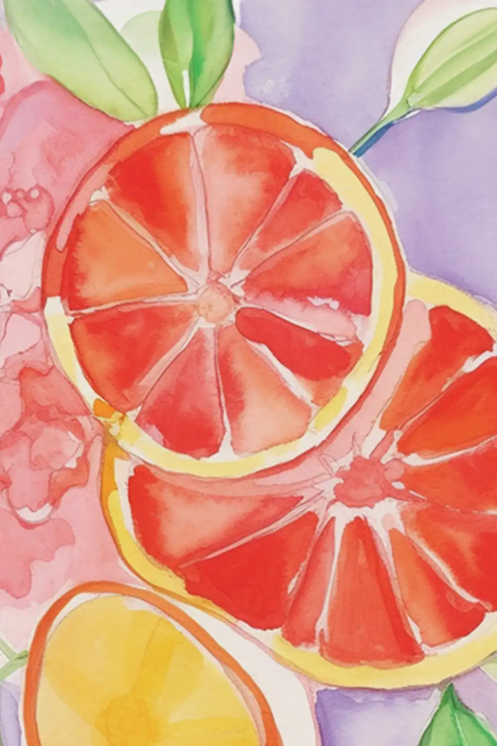 Vibrant Blood Orange Watercolor Art Print、mySite、gigharbornorthrealestate