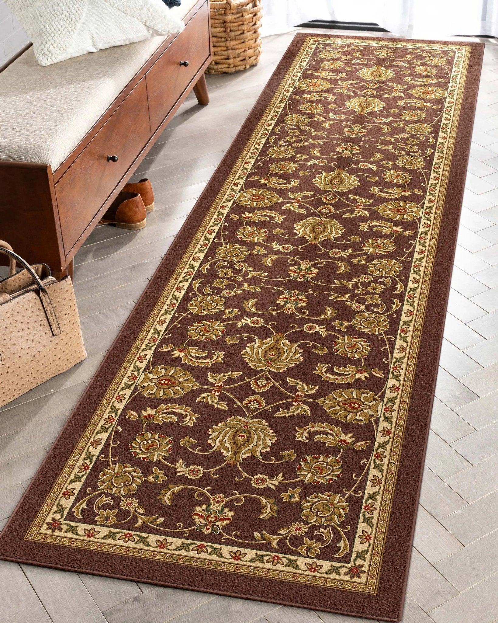 Tabriz Oriental Flat-Weave Cotton Backing Rug、mySite、gigharbornorthrealestate