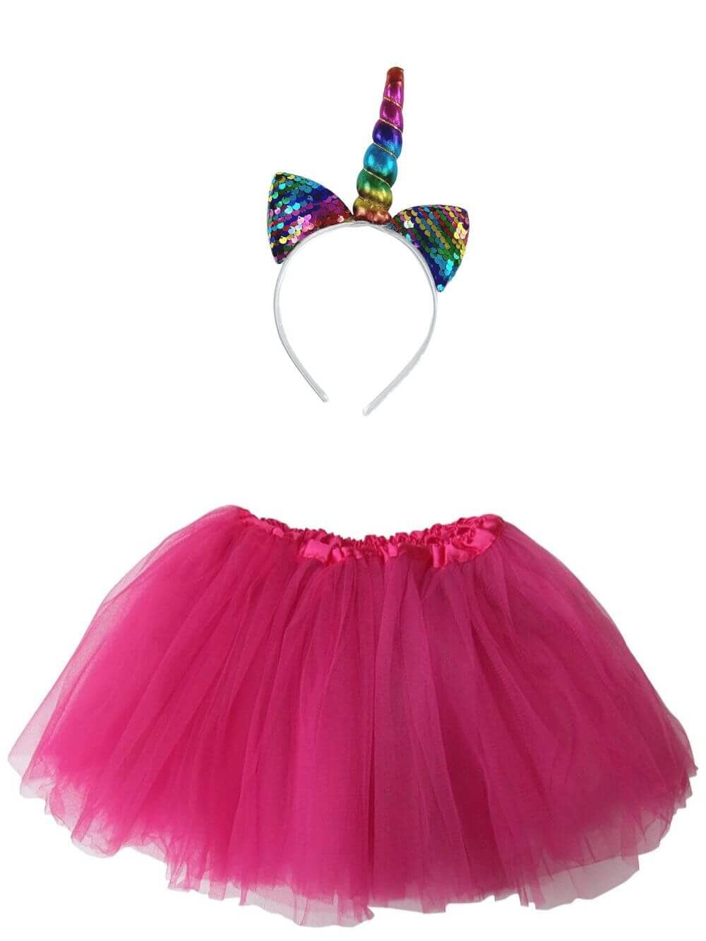 Adult Rainbow Unicorn Costume - Tutu Skirt & Headband Set for Adult or Plus Size、mySite、camillekostekn