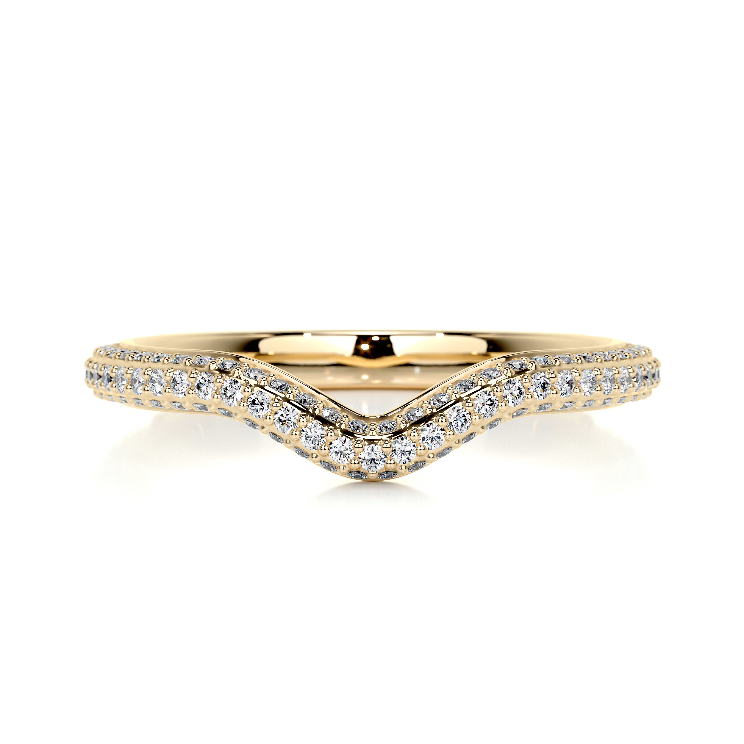 Anastasia Curved Wedding Ring (0.75 Carat) -18K Yellow Gold、mySite、hinf8tx79