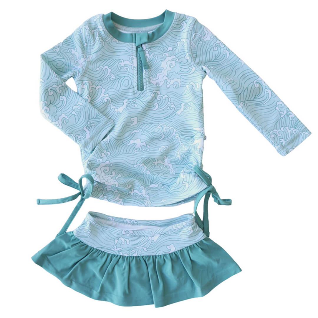  Long Sleeve Rash Guard Top With Ruffle Skirt | All Prints、mySite、layawaytickets