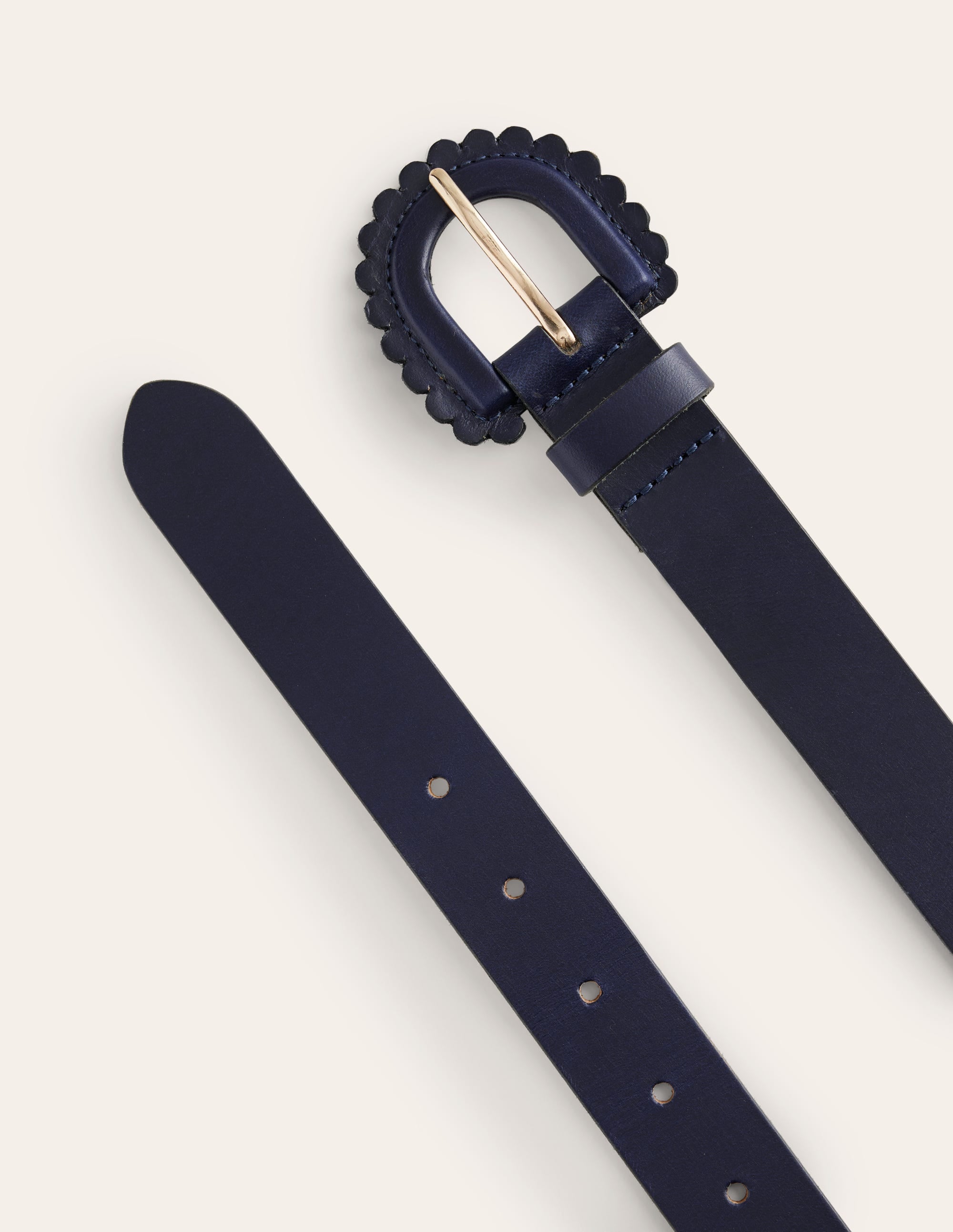  Scallop Buckle Belt-Navy、mySite、ashleygrahame