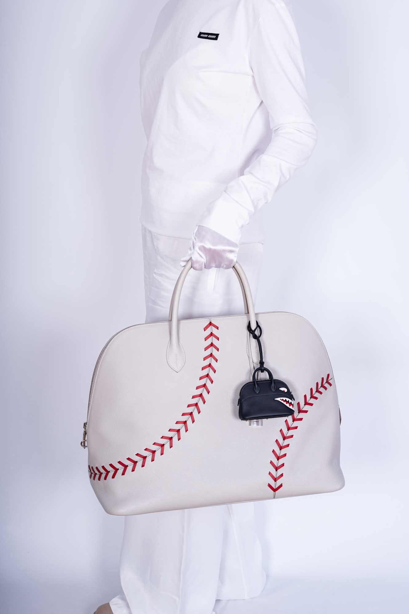 Hermès Mini Bolide Shark Charm Black Swift Palladium Hardware、mySite、garminoutage.com