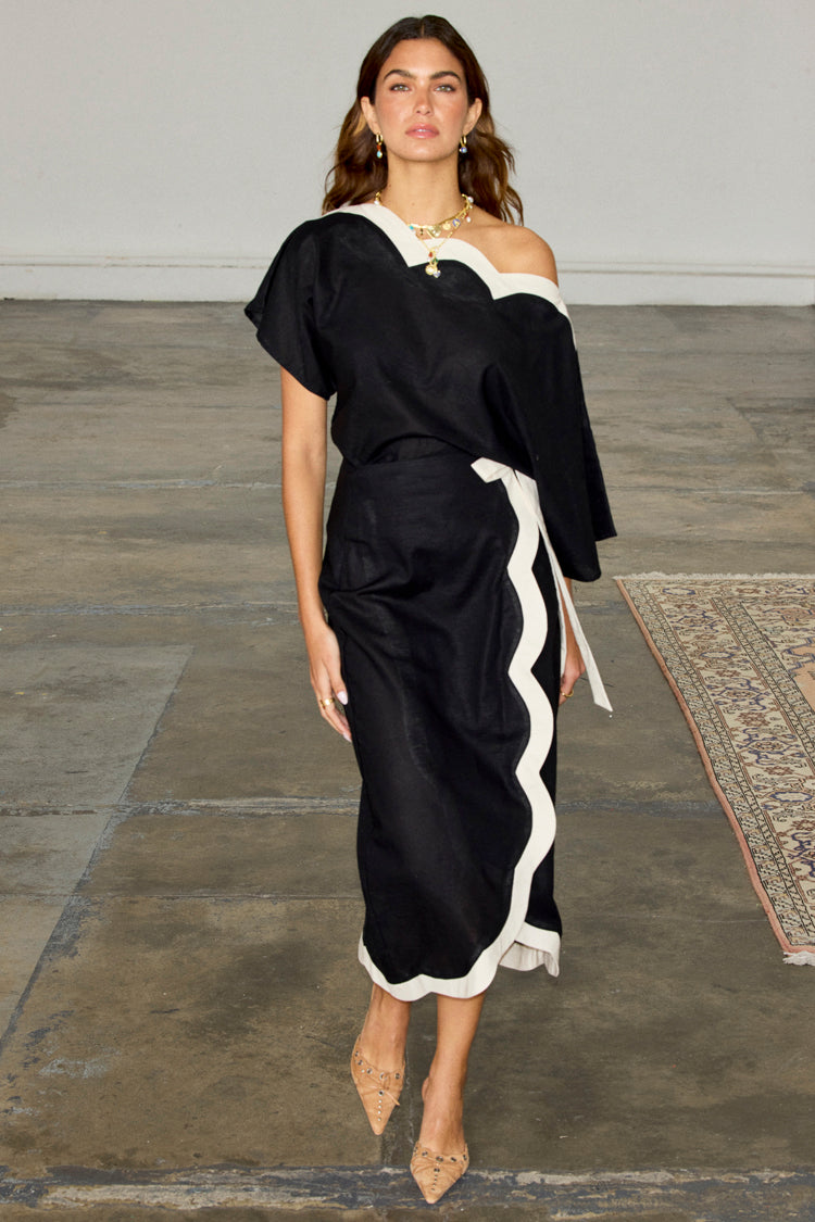 Mono Scallop Jaspre Skirt、mySite、solidvoid