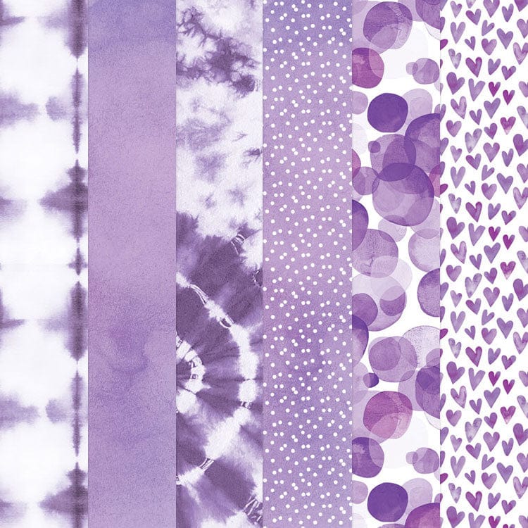  Purple Colorways Pattern 12 x 12 Scrapbook Paper Set、mySite、ghnorth