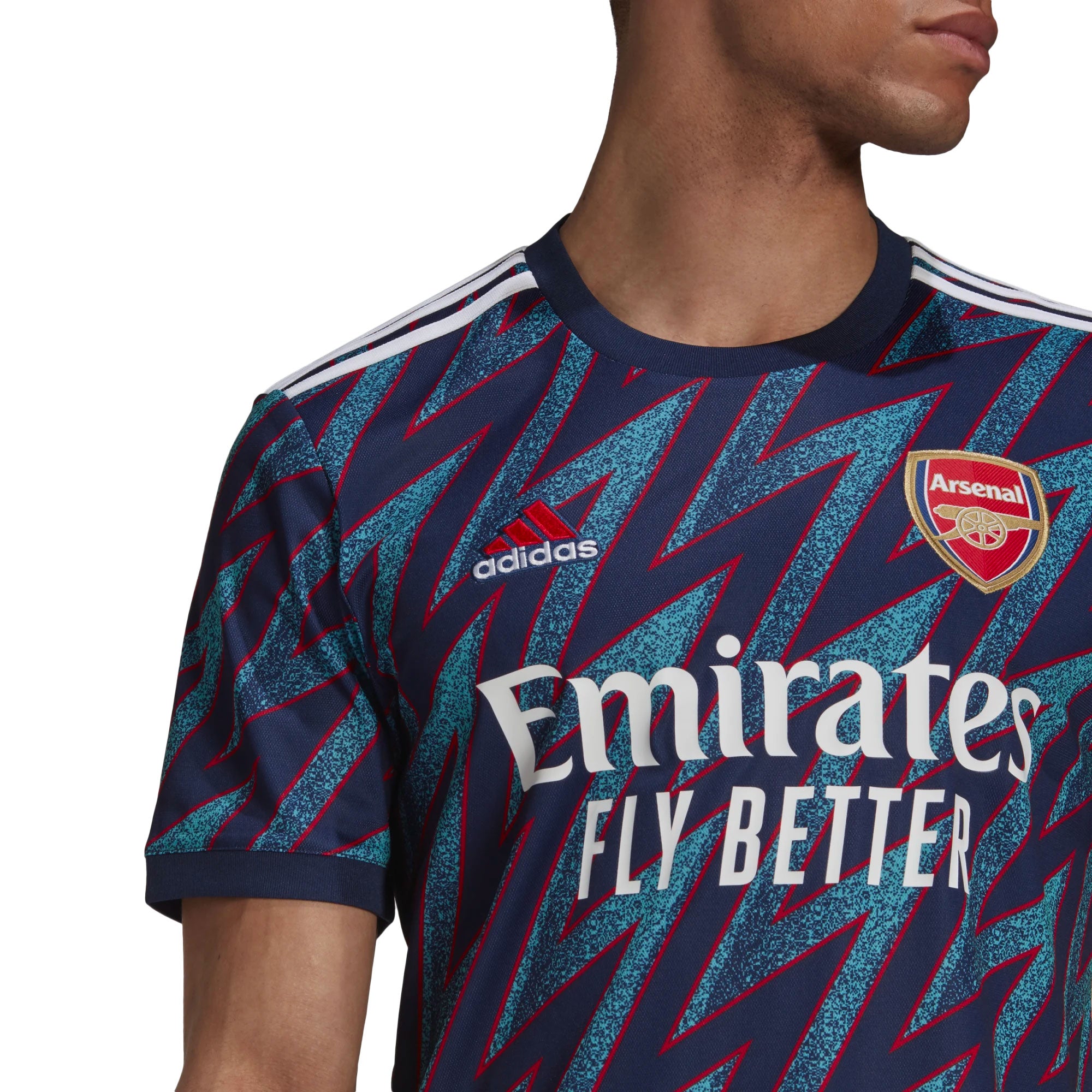 adidas Men's Arsenal 2021/22 Third Jersey Mystery Blue/White、mySite、noshort