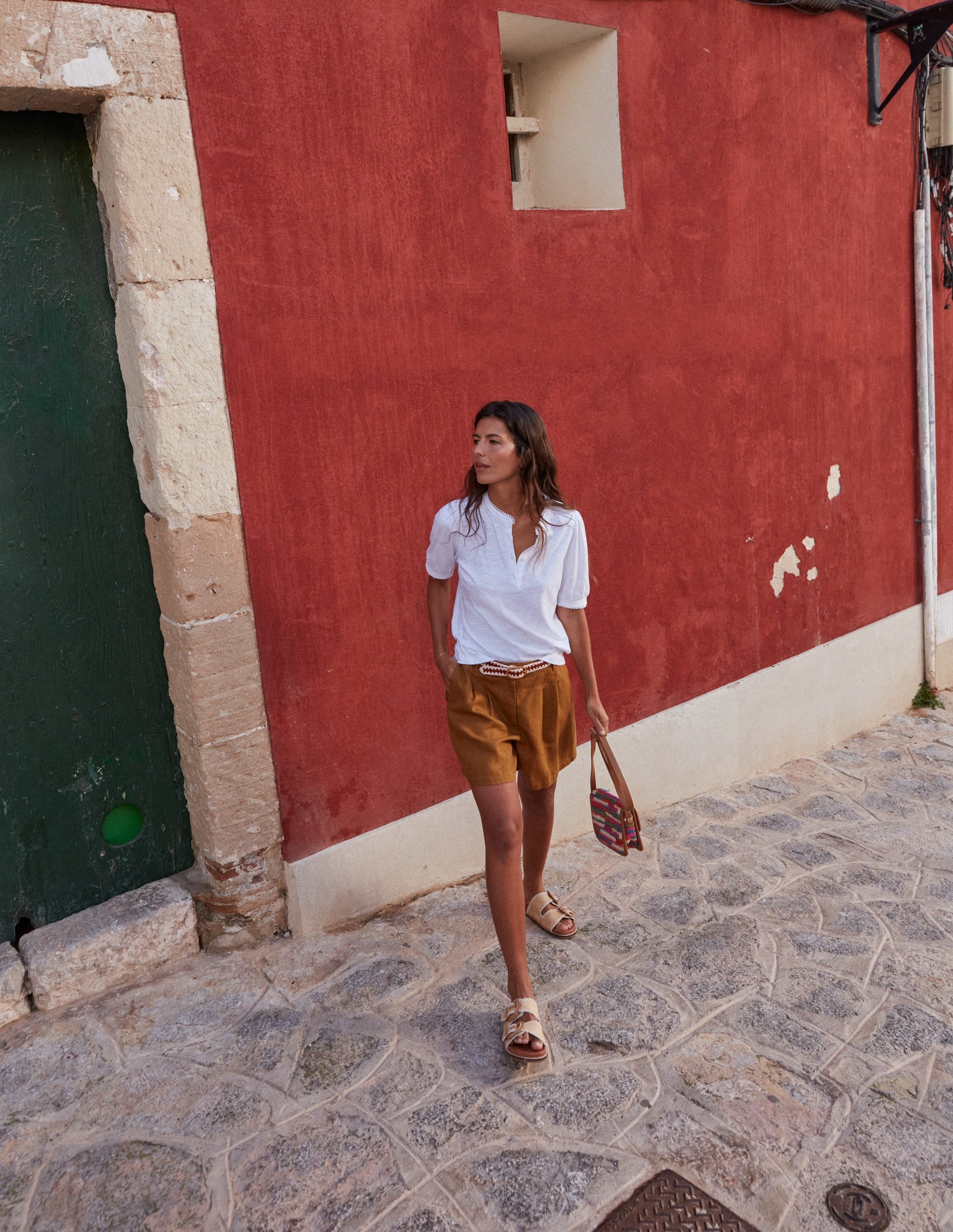  Pintuck Puff Sleeve Henley-White、mySite、ashleygrahame