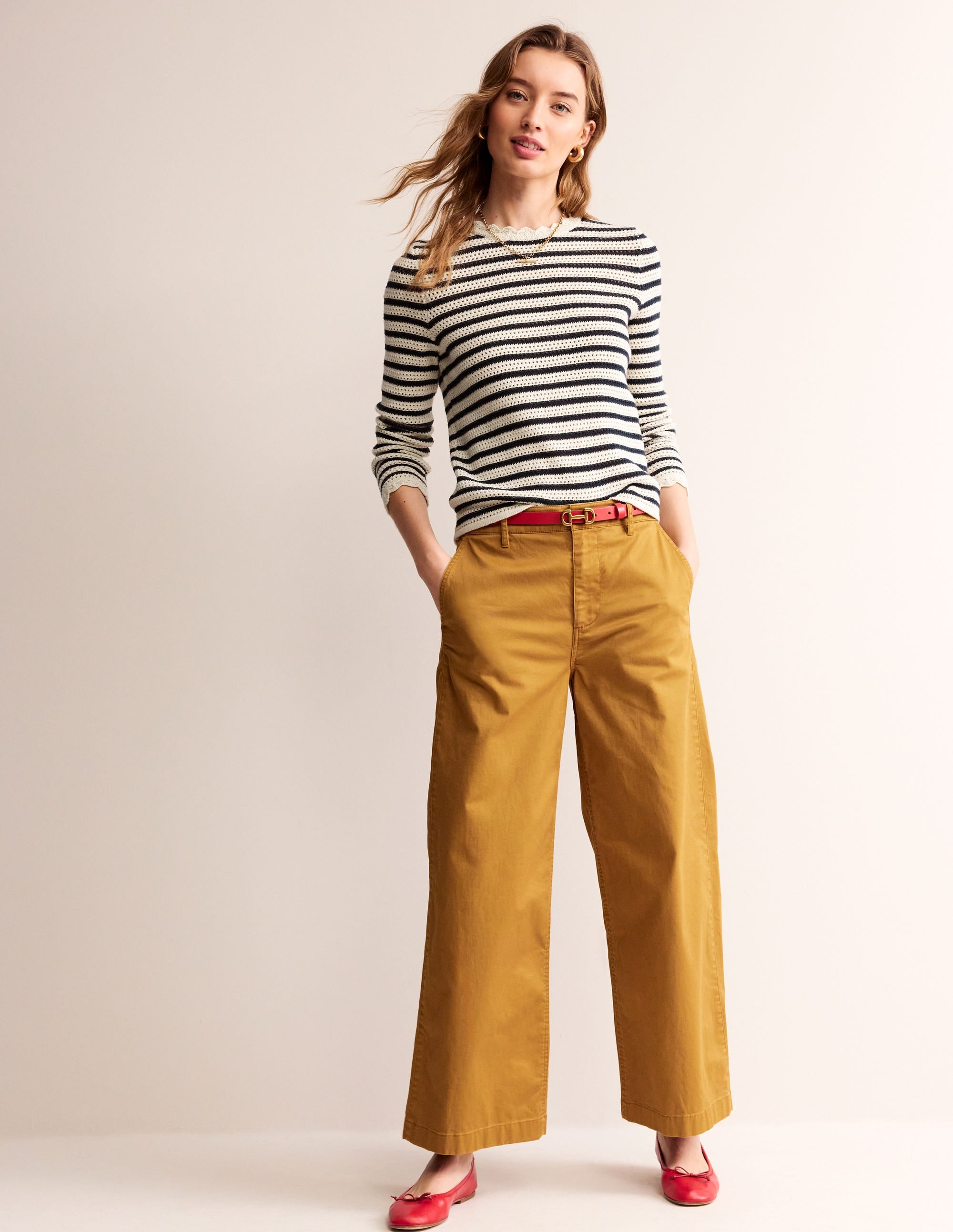  Textured Scallop Jumper-Warm Ivory/ Naval Academy、mySite、ashleygrahame