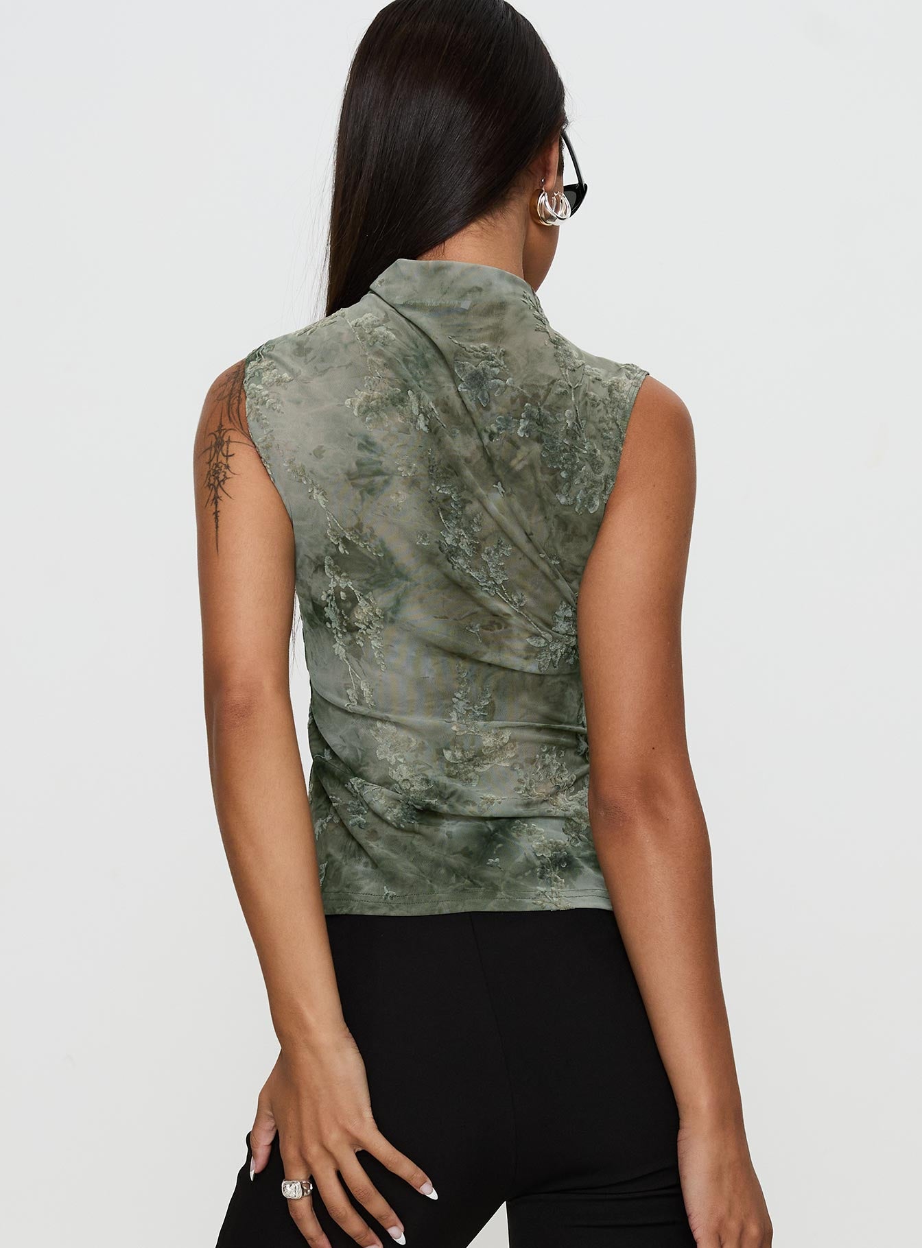 Nights All Alone High Neck Top Multi、mySite、solidvoid