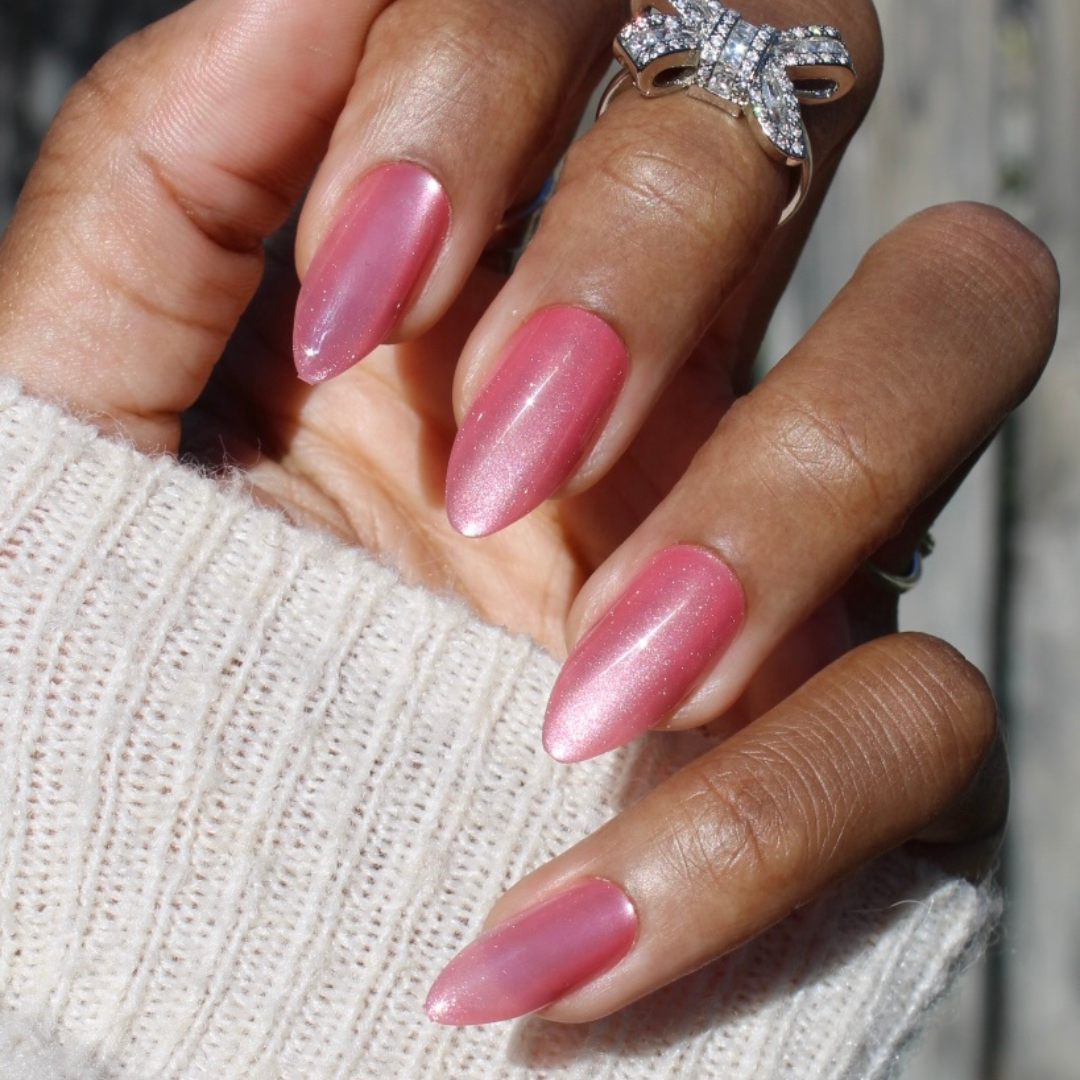 Pink Crush Velvet - Press-On | Long | Almond、mySite、solidvoid