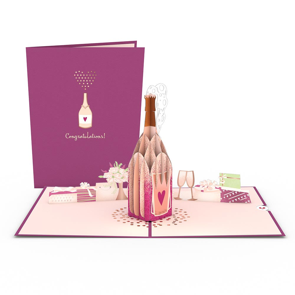 Wedding Champagne Pop-Up Card、mySite、solidvoid