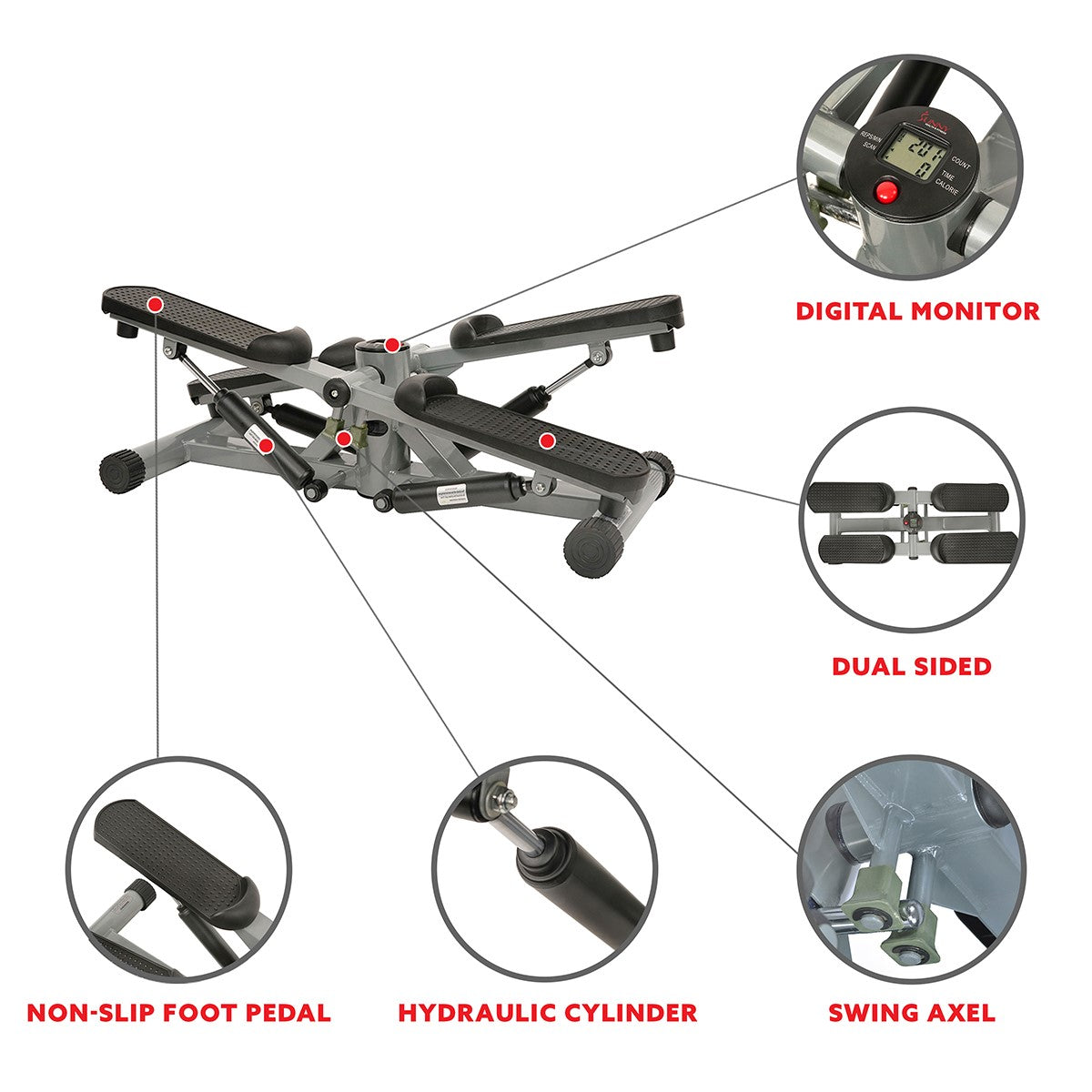  Tandem Stepper Step Machine w/ LCD Monitor、mySite、ghnorth