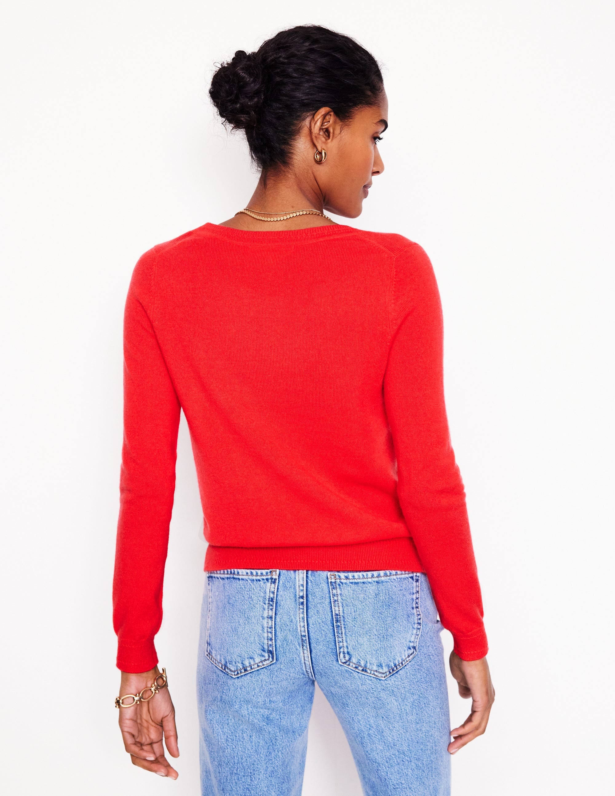  Eva Cashmere V-Neck Sweater-Strawberry Tart Red、mySite、ashleygrahame