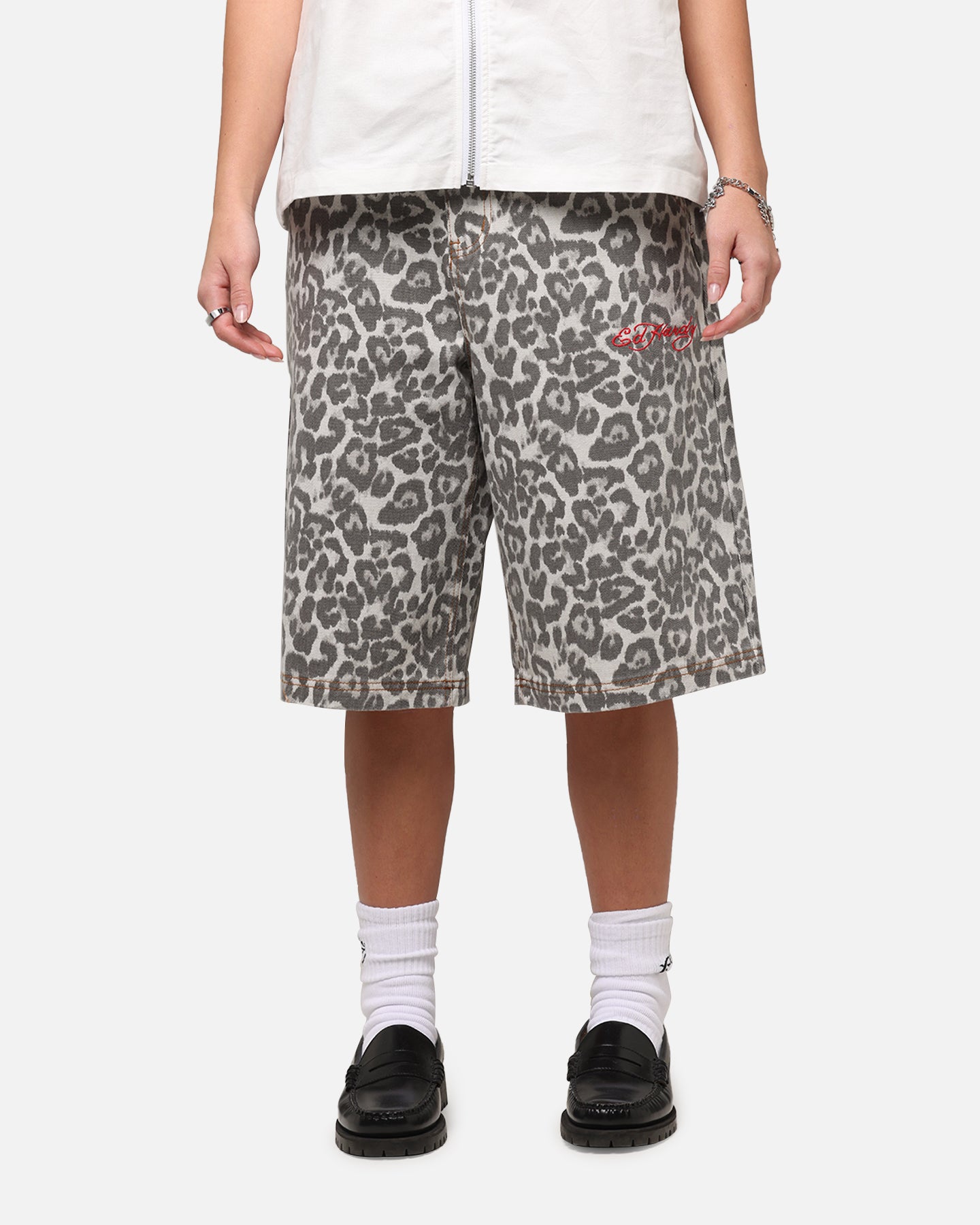 Ed Hardy Women's Leopard Jorts Leopard、mySite、zt4zffjzw