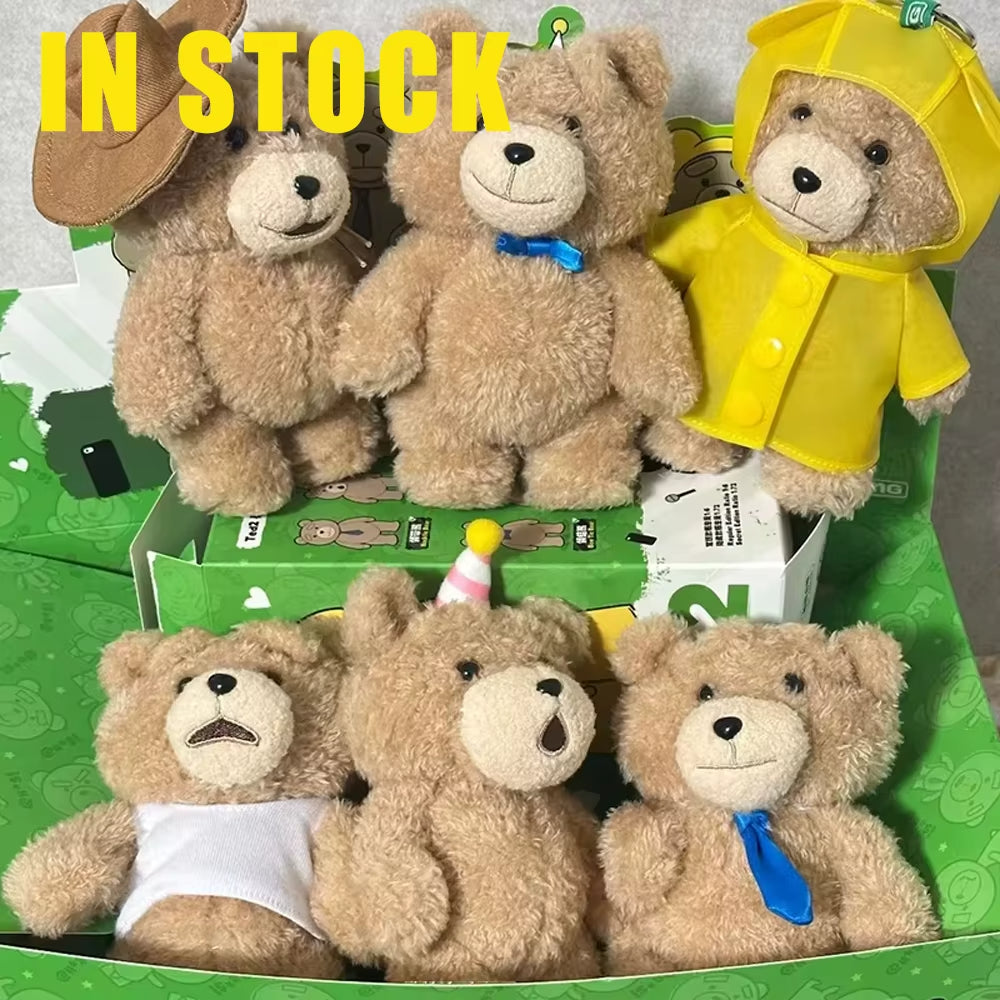  POP MART Ted2 Teddy Bear Action Plush Pendant、mySite、greenlandpopulation