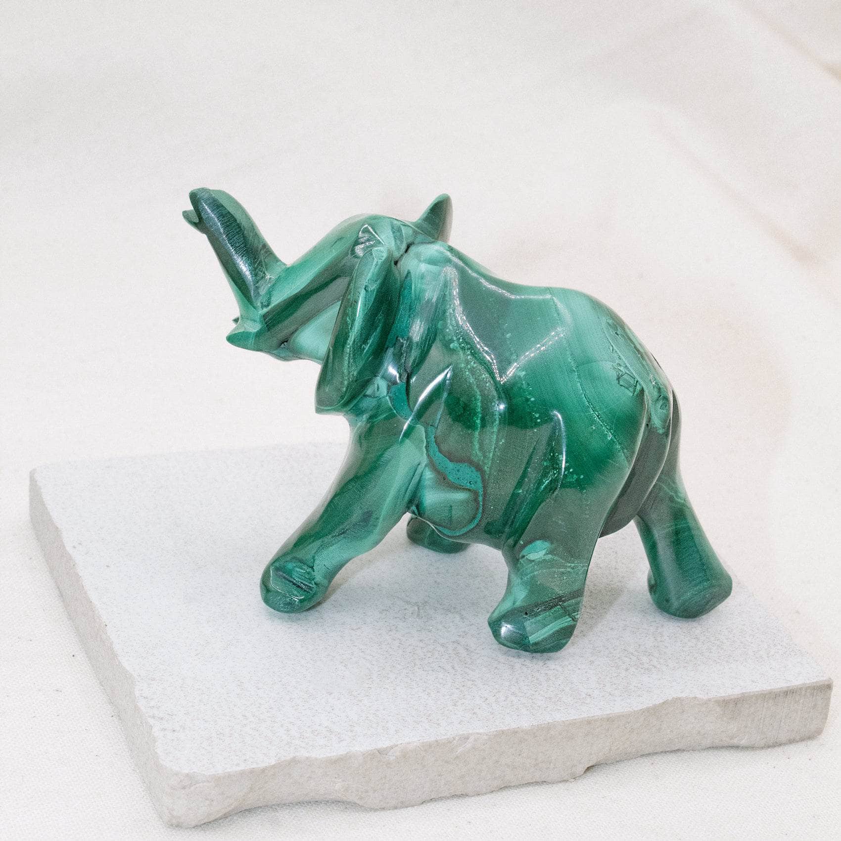 Genuine Malachite Elephants - Hand Carved - 1 of a Kind、mySite、hinf8tx79