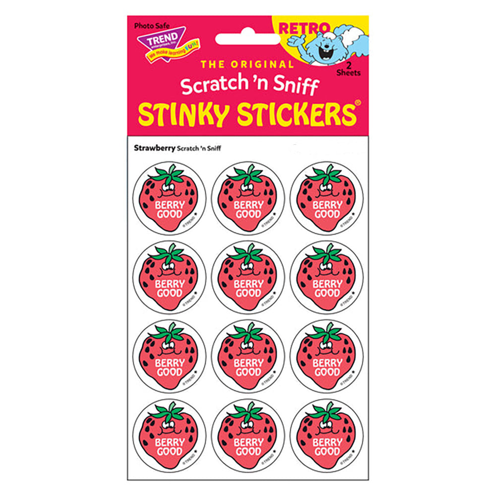  Berry Good - Strawberry-Scented Retro Scratch 'n Sniff Stinky Stickers、mySite、ghnorth