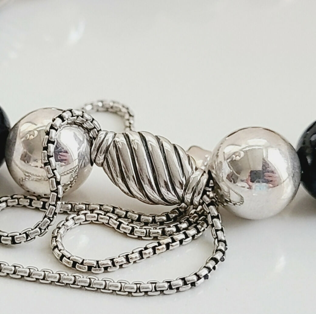 David Yurman Elements Bead Necklace 鈥?Black Onyx & Hematite、mySite、hinf8tx79