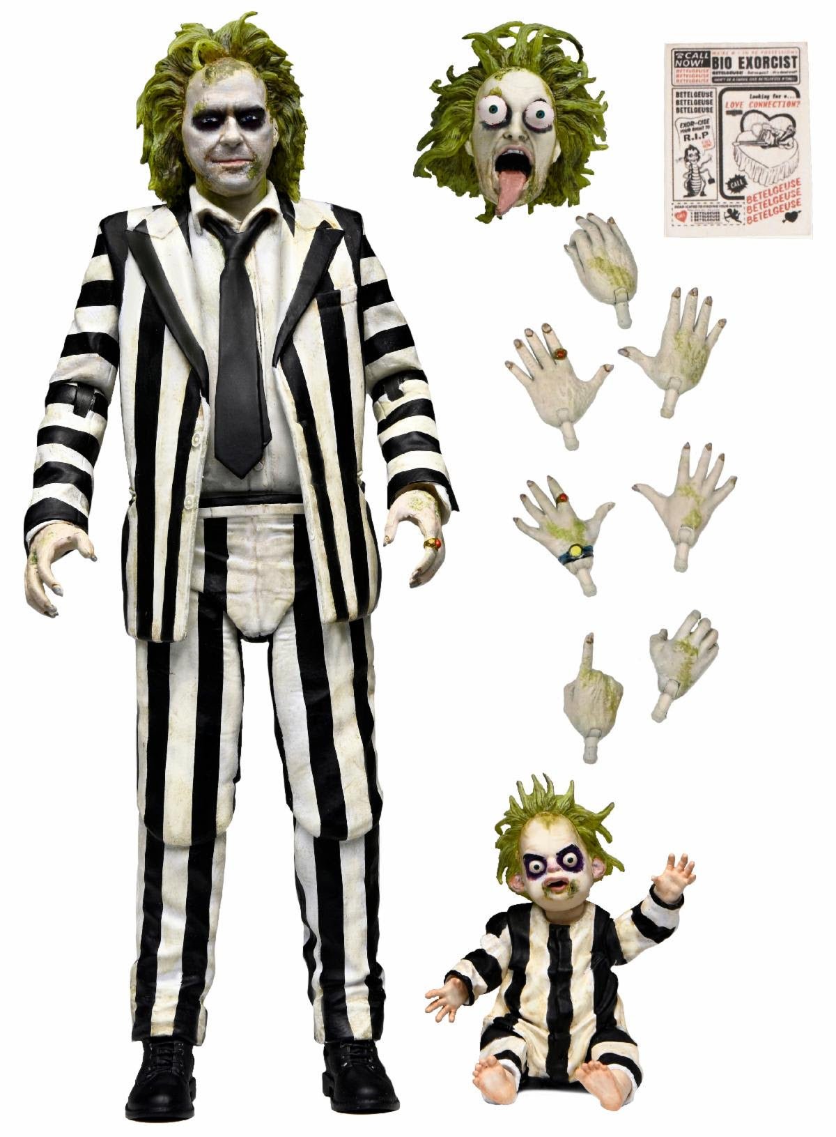 NECA Beetlejuice Beetlejuice Ultimate Striped Suit Beetlejuice、mySite、hgirdovlk