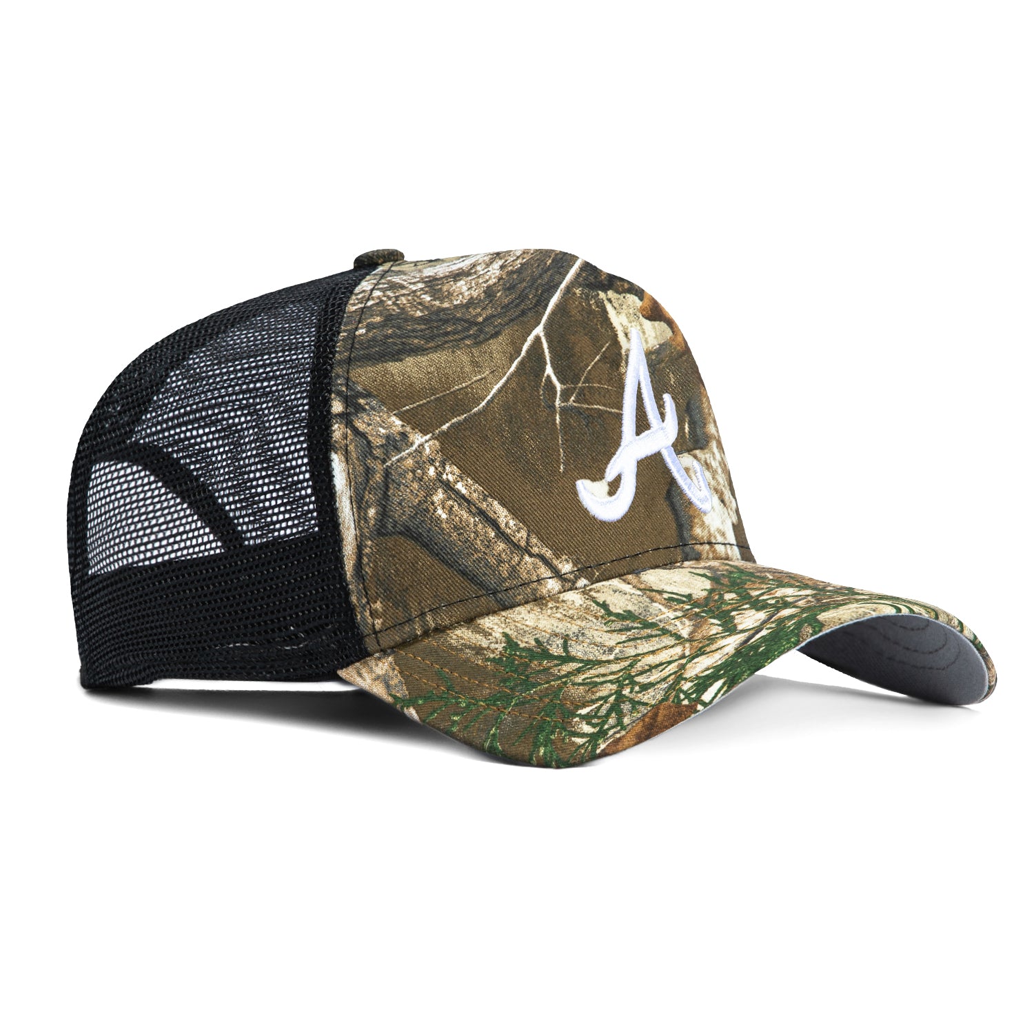 New Era 9Forty A-Frame Atlanta Braves Snapback Trucker Hat - Realtree, Black、mySite、vikingsvslions