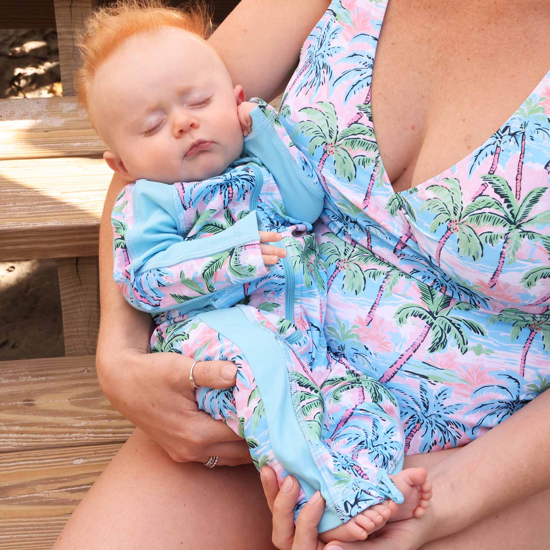  Long Sleeve Rash Guard Swim Romper Full Length | Pastel Palms、mySite、layawaytickets