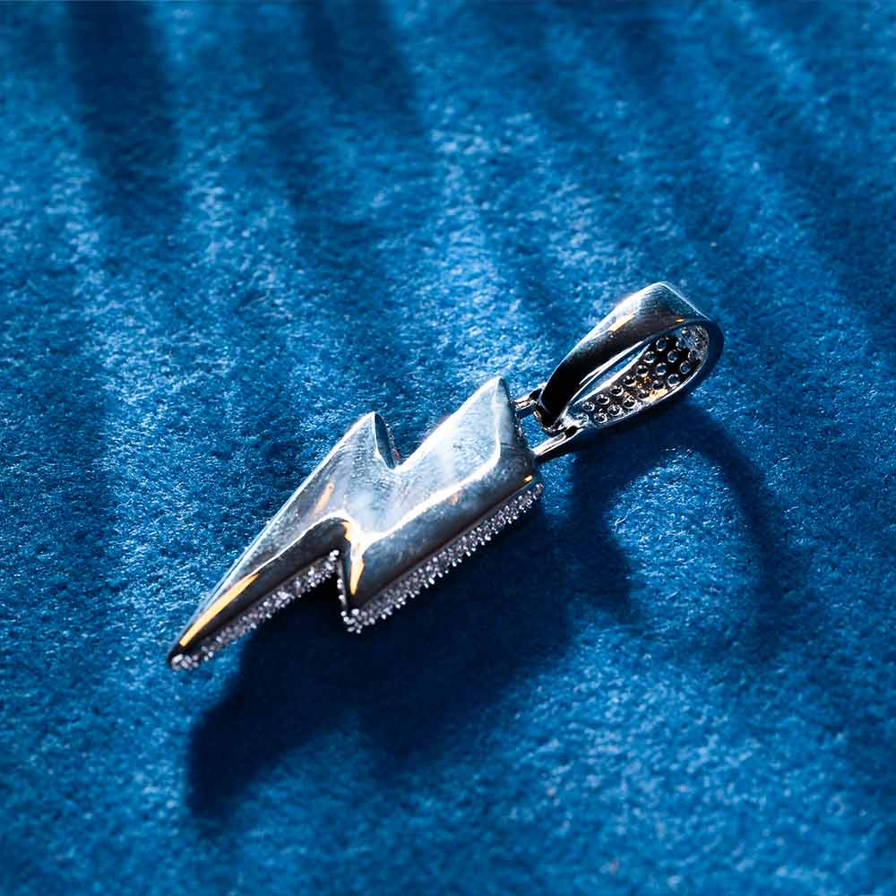 Moissanite Lightning Bolt Pendant 14K Gold、mySite、hinf8tx79