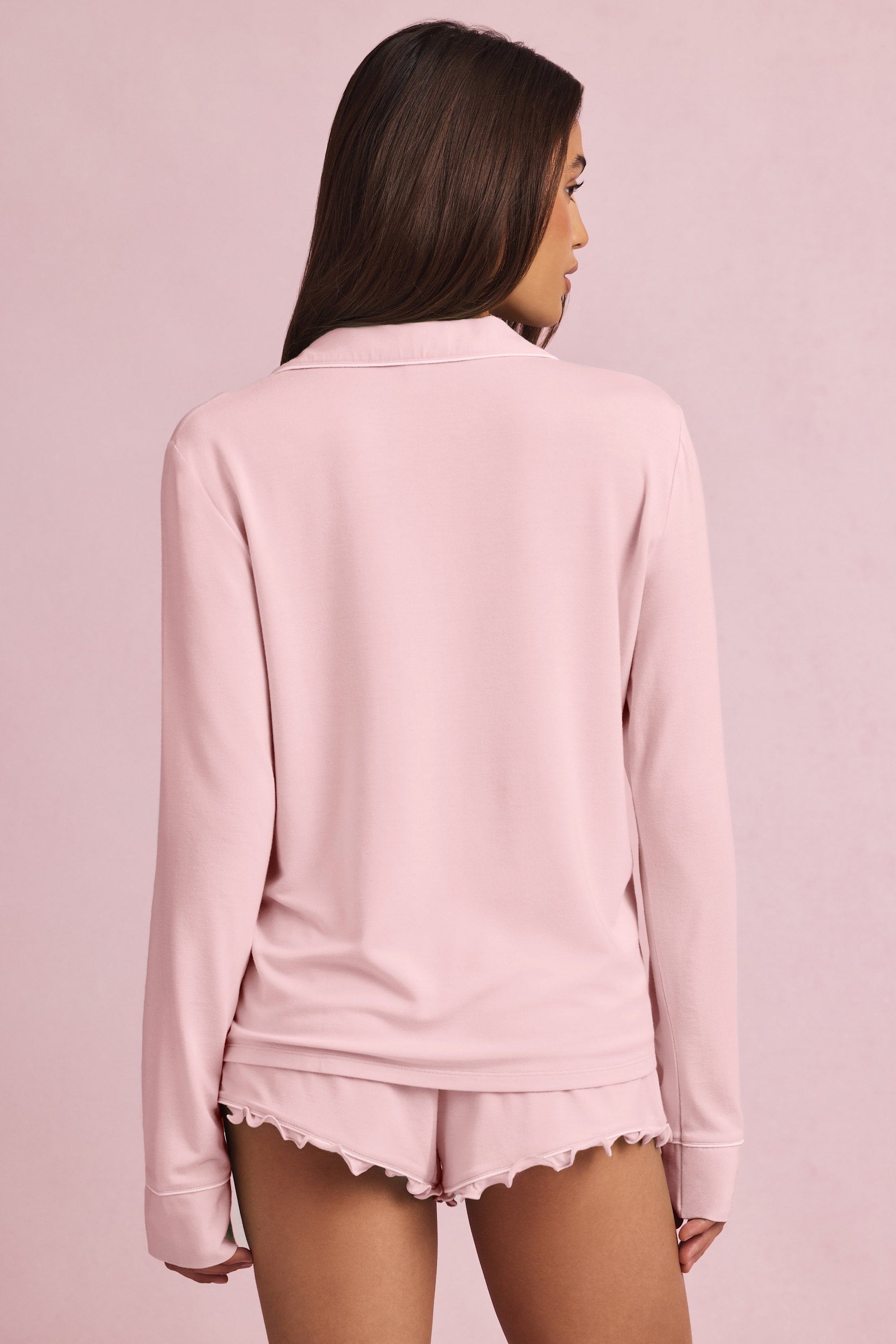  Long-Sleeve Pyjama Top in Baby Pink、mySite、sugarbowlscore