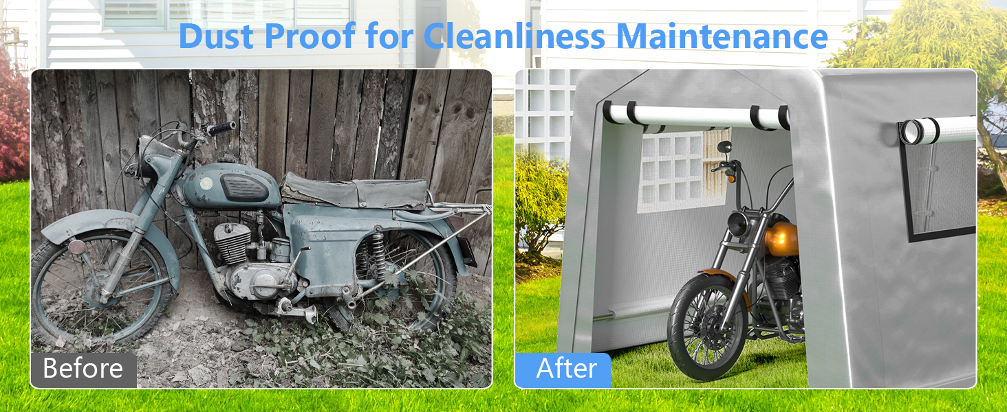 carpot 6×8 motorcycle car ports metal carport portable garage